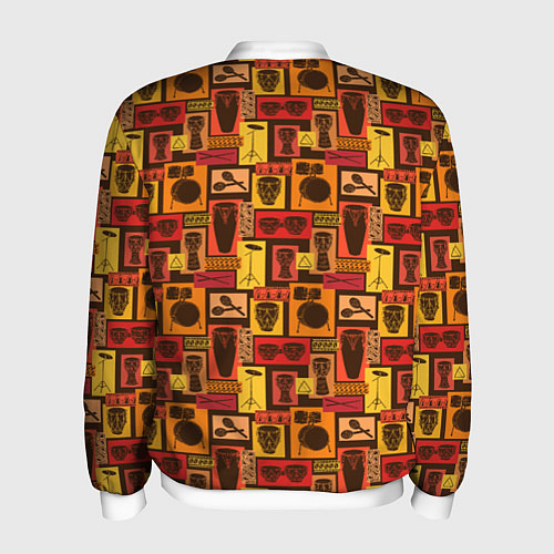 Мужской бомбер Барабанщик / 3D-Белый – фото 2