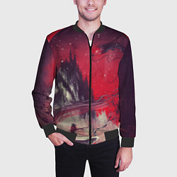 Бомбер мужской ЗМЕЙ ДРАКОН 3D, цвет: 3D-черный — фото 2