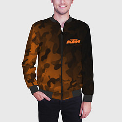 Бомбер мужской KTM КТМ CAMO RACING, цвет: 3D-черный — фото 2