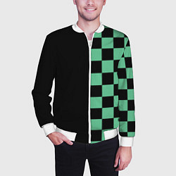 Бомбер мужской КОСТЮМ TANJIRO KAMADO ТАНДЖИРО, цвет: 3D-белый — фото 2