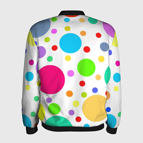 Мужской бомбер Polka dot / 3D-Черный – фото 2
