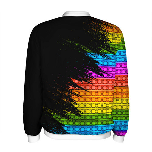 Мужской бомбер ИГРУШКА POP it ПОП-ИТ / 3D-Белый – фото 2