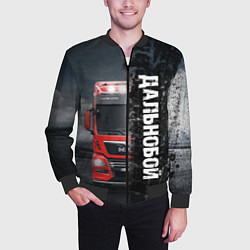 Бомбер мужской Дальнобой Red Truck, цвет: 3D-черный — фото 2