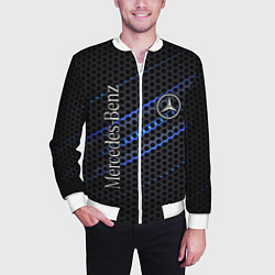 Бомбер мужской MERCEDES LOGO NEON, цвет: 3D-белый — фото 2