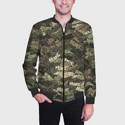 Бомбер мужской Именной камуфляж Макс, цвет: 3D-черный — фото 2