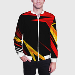 Бомбер мужской Уникальные линии, цвет: 3D-белый — фото 2