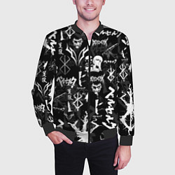 Бомбер мужской BERSERK SYMBOL LOGO БЕРСЕРК СИМВОЛИКА ПАТТЕРН, цвет: 3D-черный — фото 2