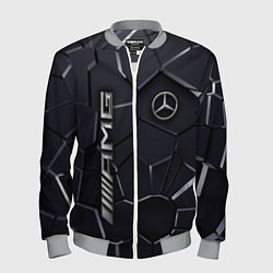 Бомбер мужской Mercedes AMG 3D плиты, цвет: 3D-меланж
