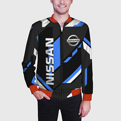 Бомбер мужской НИССАН ЛОГО СИНИЯ ГЕОМЕТРИЯ CYBER, цвет: 3D-красный — фото 2