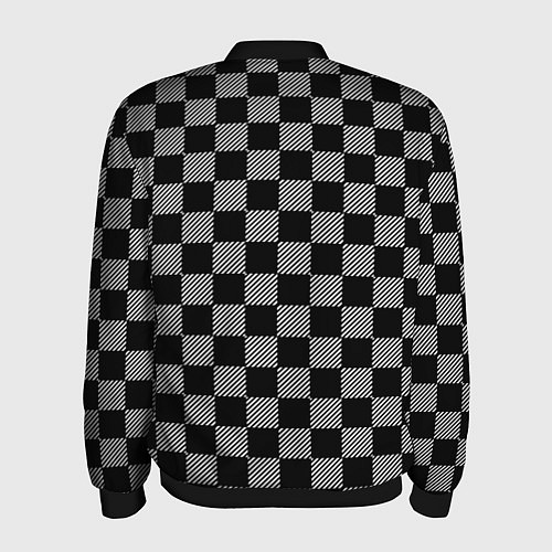 Мужской бомбер Шахматные Клетки / 3D-Черный – фото 2