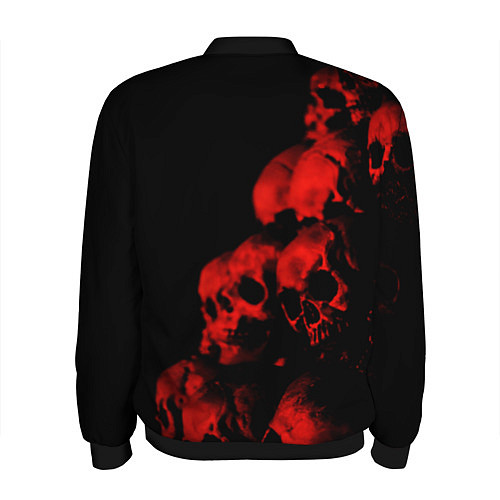 Мужской бомбер Черепа свалка / 3D-Черный – фото 2