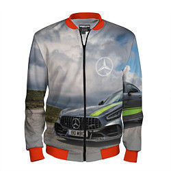 Бомбер мужской Mercedes V8 Biturbo Racing Team AMG, цвет: 3D-красный