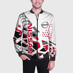 Бомбер мужской Nissan Ниссан, цвет: 3D-черный — фото 2
