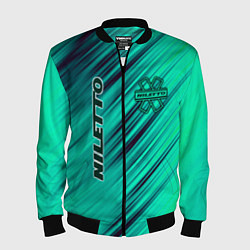 Бомбер мужской Нилетто Niletto лого, цвет: 3D-черный