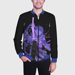 Бомбер мужской Genshin Impact Raiden, цвет: 3D-синий — фото 2