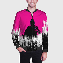 Бомбер мужской Катана Зеро Самурай Katana Zero Anime, цвет: 3D-черный — фото 2