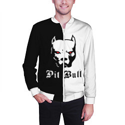 Бомбер мужской Pit Bull боец, цвет: 3D-белый — фото 2
