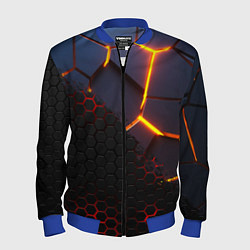 Мужской бомбер 3D РАЗЛОМ И СТАЛЬНАЯ БРОНЯ ПОПУЛЯРНЫЕ ТЕКСТУРЫ