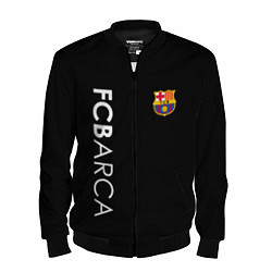 Бомбер мужской FC BARCA BLACK STYLE, цвет: 3D-черный