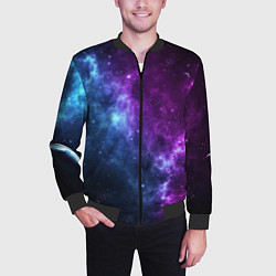 Бомбер мужской NEON GALAXY НЕОНОВЫЙ КОСМОС, цвет: 3D-черный — фото 2