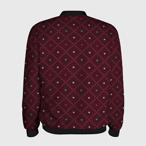 Мужской бомбер Knitted Texture / 3D-Черный – фото 2