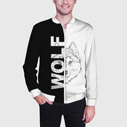 Бомбер мужской WOLF Волк, цвет: 3D-белый — фото 2