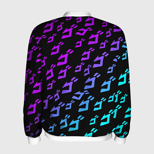Мужской бомбер JOJOS BIZARRE ADVENTURE NEON PATTERN НЕОН УЗОР / 3D-Белый – фото 2