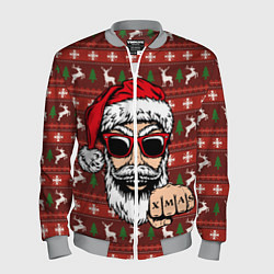 Бомбер мужской Bad Santa Плохой Санта, цвет: 3D-меланж