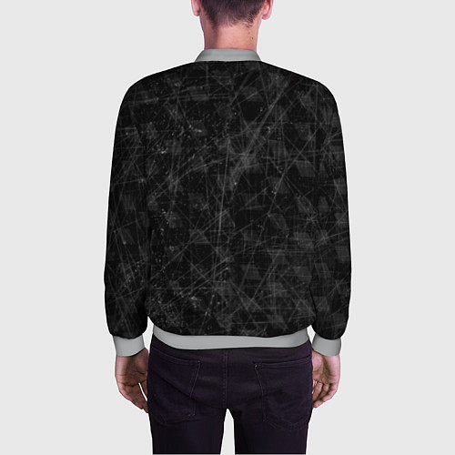 Мужской бомбер ЦСКА Москва black theme / 3D-Меланж – фото 4