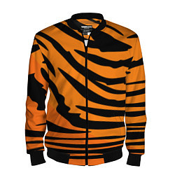 Бомбер мужской Шкура шерсть тигра, цвет: 3D-черный