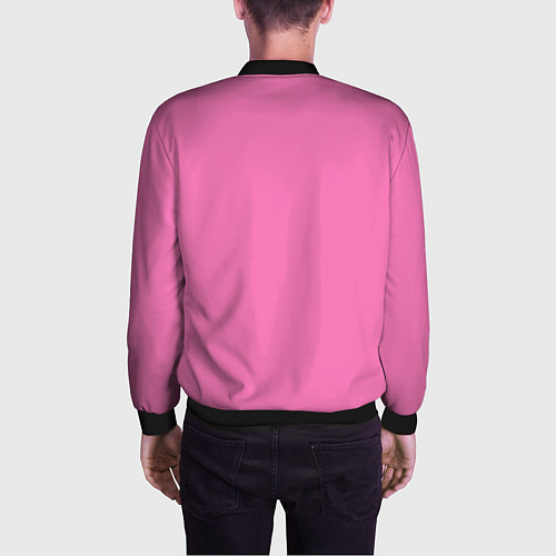 Мужской бомбер Mr Beast Donut Pink edition / 3D-Черный – фото 4