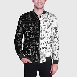 Бомбер мужской ЧЁРНО БЕЛЫЕ ФОРМУЛЫ ФИЗИКА МАТЕМАТИКА, цвет: 3D-черный — фото 2