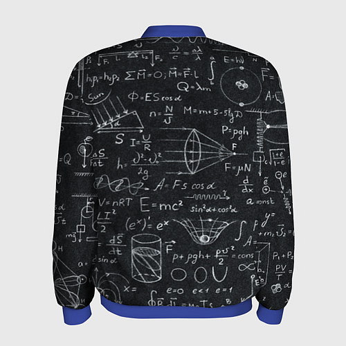 Мужской бомбер РАЗНЫЕ ФОРМУЛЫ НАУКА / 3D-Синий – фото 2