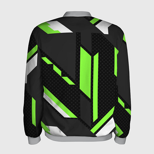 Мужской бомбер ШКОДА ГЕОМЕТРИЯ ЛИНИИ SKODA GEOMETRY SPORT / 3D-Меланж – фото 2