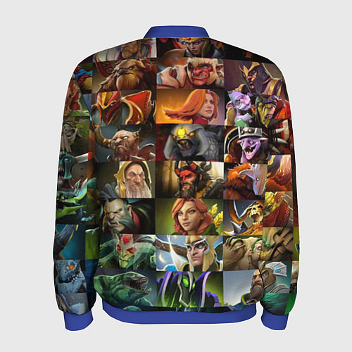 Мужской бомбер HEROES DOTA 2 ПЕРСОНАЖИ ДОТА 2 / 3D-Синий – фото 2