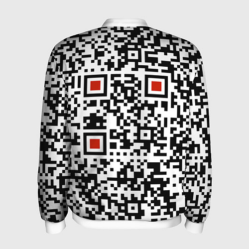 Мужской бомбер Отвали - нецензурно / 3D-Белый – фото 2