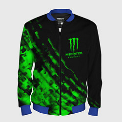 Бомбер мужской Monster Energy Текстура, цвет: 3D-синий