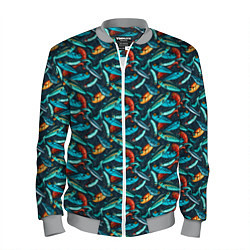 Бомбер мужской Рыболовные Воблеры, цвет: 3D-меланж