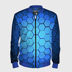 Бомбер мужской Неоновые 3D ПЛИТЫ, цвет: 3D-синий