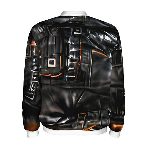 Мужской бомбер Стиль терминатора / 3D-Белый – фото 2