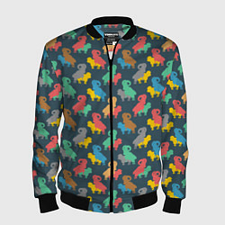 Бомбер мужской Овечки 18, цвет: 3D-черный