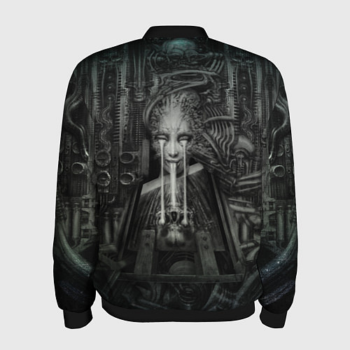 Мужской бомбер Gigers worlds Миры Ганса Гигера / 3D-Черный – фото 2