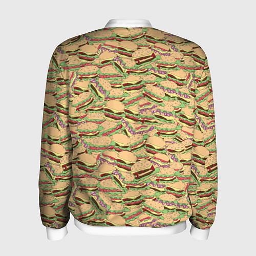 Мужской бомбер Гамбургеры Hamburgers / 3D-Белый – фото 2