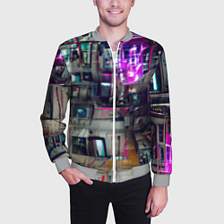 Бомбер мужской Инженерия, цвет: 3D-меланж — фото 2