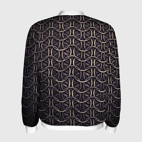 Мужской бомбер Кольчуга железная средневековая / 3D-Белый – фото 2