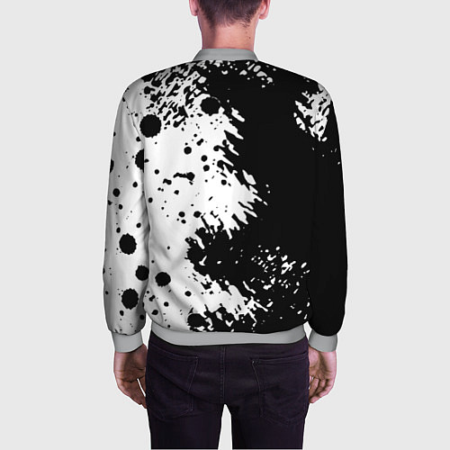 Мужской бомбер The Witcher black & white / 3D-Меланж – фото 4