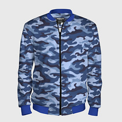 Бомбер мужской Синий Камуфляж Camouflage, цвет: 3D-синий