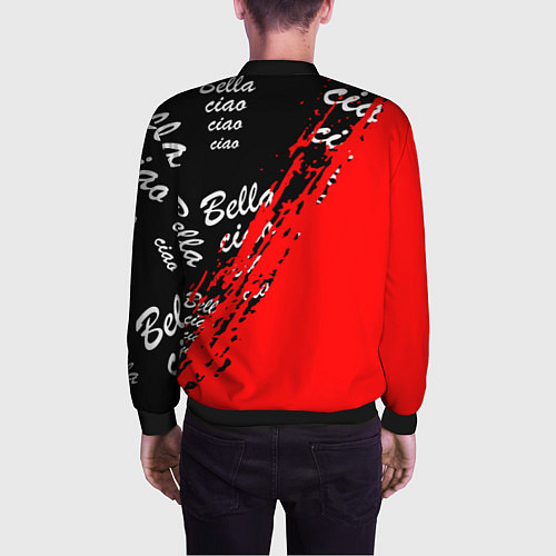 Мужской бомбер La Casa de Papel bum bum ciao / 3D-Черный – фото 4