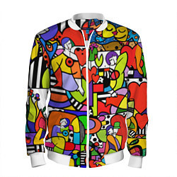 Бомбер мужской Romero Britto - love collage, цвет: 3D-белый