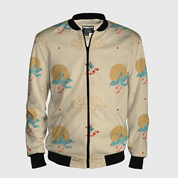 Мужской бомбер Китайский орнамент Феникс